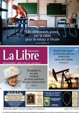 La Libre Belgique N°20200421 du 21 avril 2020 à télécharger sur iPad