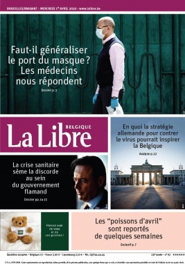 La Libre Belgique N°20200401 du 01 avril 2020 à télécharger sur iPad