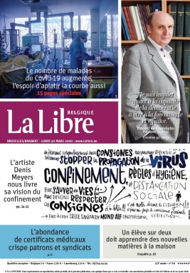 La Libre Belgique N°20200330 du 30 mars 2020 à télécharger sur iPad