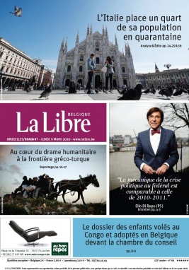 La Libre Belgique N°20200309 du 09 mars 2020 à télécharger sur iPad