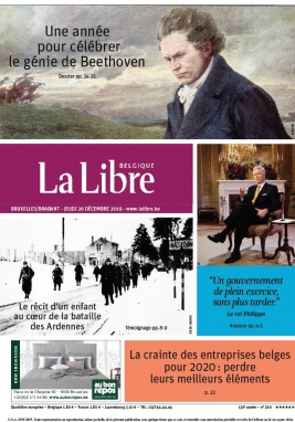 La Libre Belgique N°20191226 du 26 décembre 2019 à télécharger sur iPad