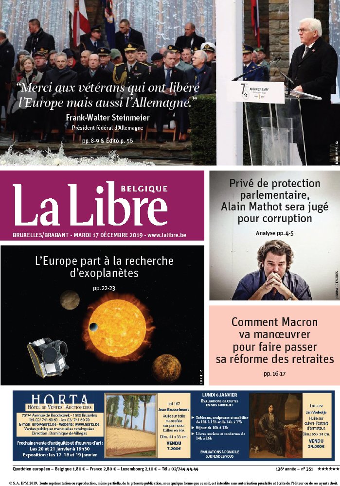 La Libre Belgique N°20191217 du 17 décembre 2019 à télécharger sur iPad