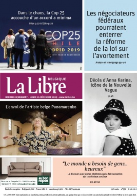 La Libre Belgique N°20191216 du 16 décembre 2019 à télécharger sur iPad