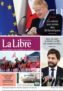 La Libre Belgique N°20191212 du 12 décembre 2019 à télécharger sur iPad