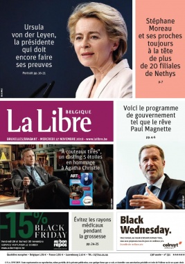 La Libre Belgique N°20191127 du 27 novembre 2019 à télécharger sur iPad