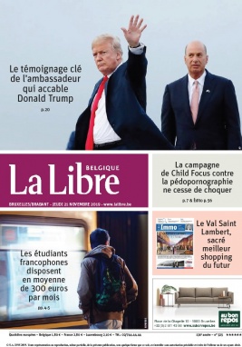 La Libre Belgique N°20191121 du 21 novembre 2019 à télécharger sur iPad