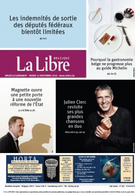 La Libre Belgique N°20191119 du 19 novembre 2019 à télécharger sur iPad