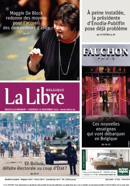 La Libre Belgique N°20191115 du 15 novembre 2019 à télécharger sur iPad