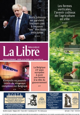 La Libre Belgique N°20191029 du 29 octobre 2019 à télécharger sur iPad