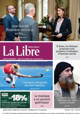 La Libre Belgique N°20191028 du 28 octobre 2019 à télécharger sur iPad