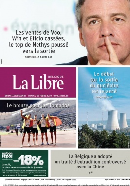 La Libre Belgique N°20191007 du 07 octobre 2019 à télécharger sur iPad