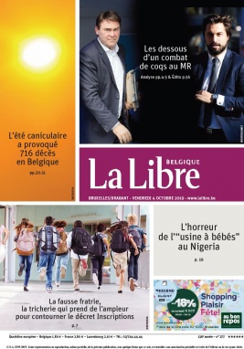 La Libre Belgique N°20191004 du 04 octobre 2019 à télécharger sur iPad