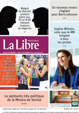 La Libre Belgique N°20190909 du 09 septembre 2019 à télécharger sur iPad