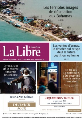 La Libre Belgique N°20190905 du 05 septembre 2019 à télécharger sur iPad
