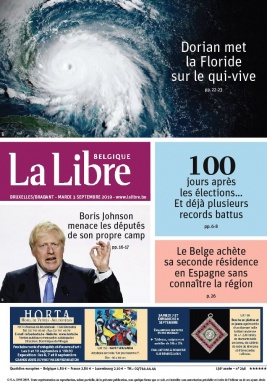 La Libre Belgique N°20190903 du 03 septembre 2019 à télécharger sur iPad