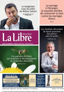 La Libre Belgique N°20190820 du 20 août 2019 à télécharger sur iPad