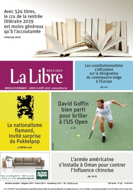 La Libre Belgique N°20190819 du 19 août 2019 à télécharger sur iPad
