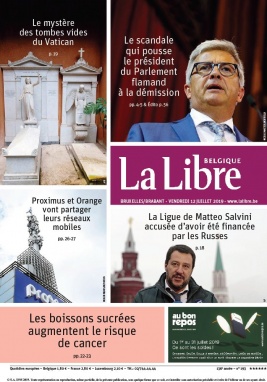 La Libre Belgique N°20190712 du 12 juillet 2019 à télécharger sur iPad