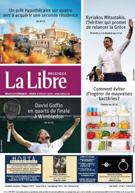 La Libre Belgique N°20190709 du 09 juillet 2019 à télécharger sur iPad