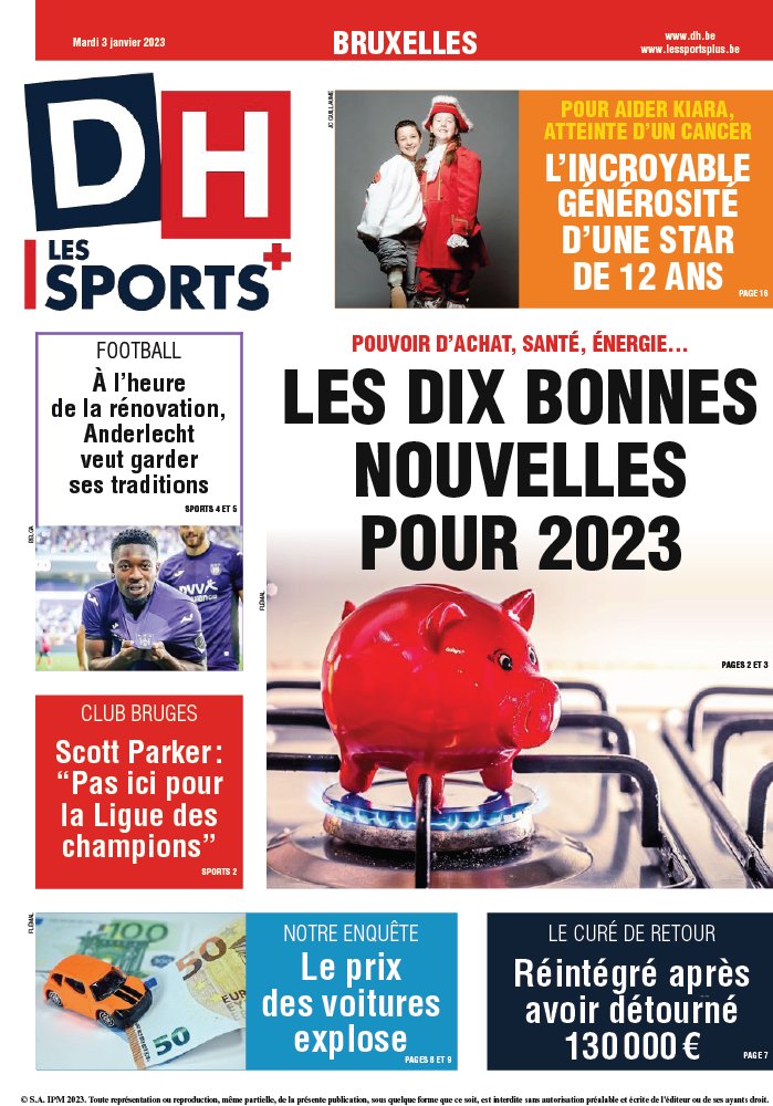 La Dernière Heure/Les Sports N°20230103 Du 03 Janvier 2023 à ...