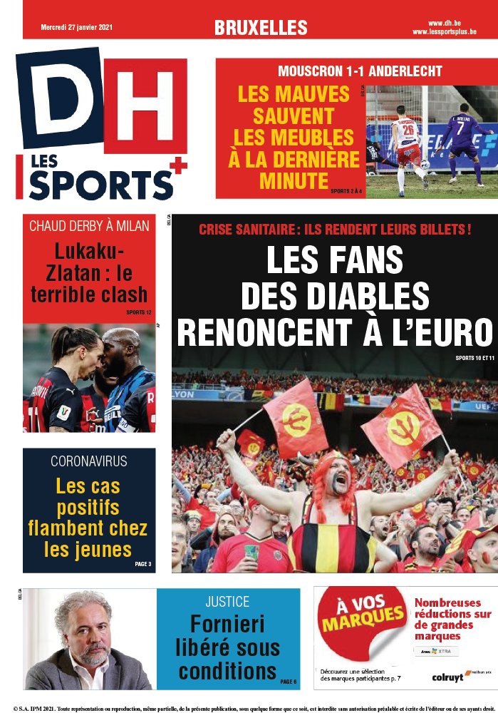 La Dernière Heure/Les Sports 27 janvier 2021 Abonnement La Dernière Heure/Les Sports Pas Cher avec le BOUQUET ePresse.fr