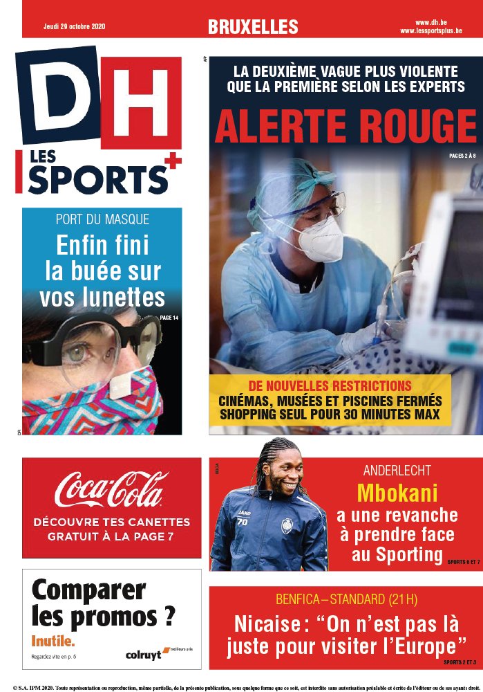 La Dernière Heure/Les Sports 29 octobre 2020 Abonnement La Dernière Heure/Les Sports Pas Cher avec le BOUQUET ePresse.fr
