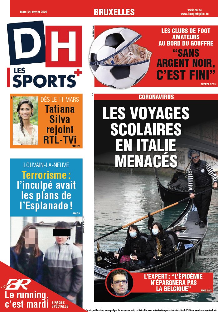 La Dernière Heure/Les Sports 25 février 2020 Abonnement La Dernière Heure/Les Sports Pas Cher avec le BOUQUET ePresse.fr