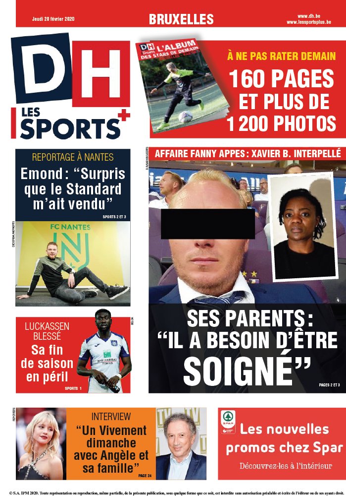 La Dernière Heure/Les Sports 20 février 2020 Abonnement La Dernière Heure/Les Sports Pas Cher avec le BOUQUET ePresse.fr