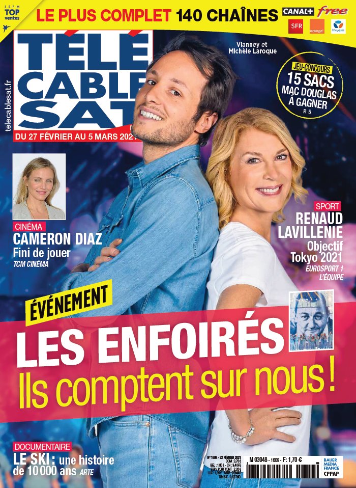 Télécâble Sat Hebdo 22 février 2021 Télécâble Sat Hebdo N°1608 du 22 février 2021 à télécharger sur iPad