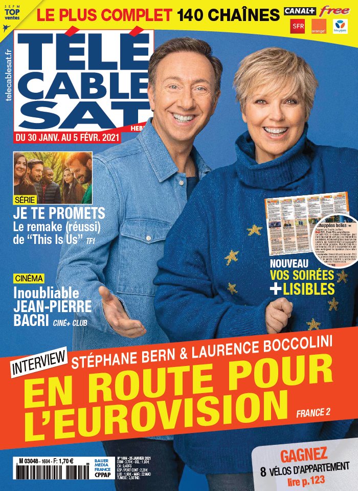 Télécâble Sat Hebdo 25 janvier 2021 Télécâble Sat Hebdo N°1604 du 25 janvier 2021 à télécharger sur iPad