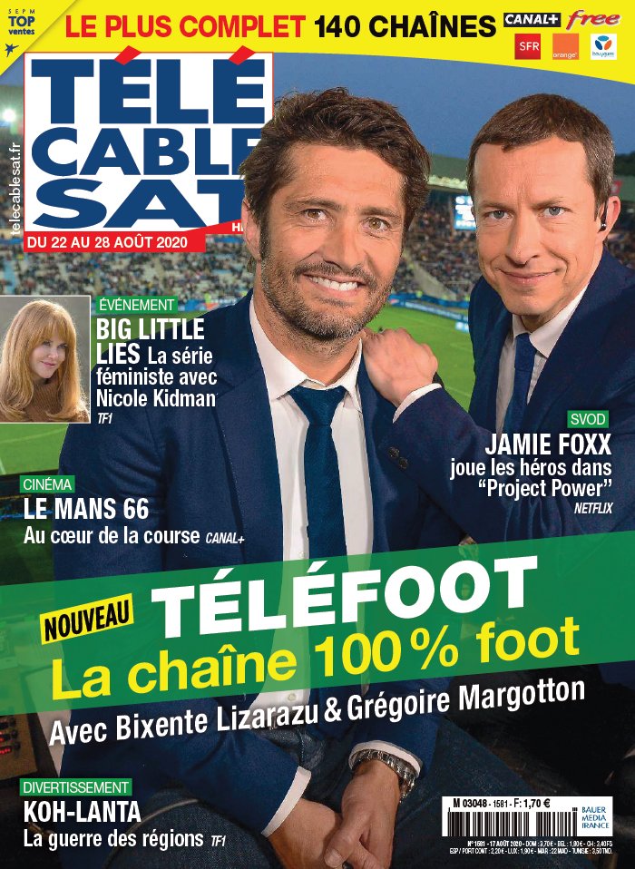 Télécâble Sat Hebdo N°1581 du 17 août 2020 à télécharger sur iPad