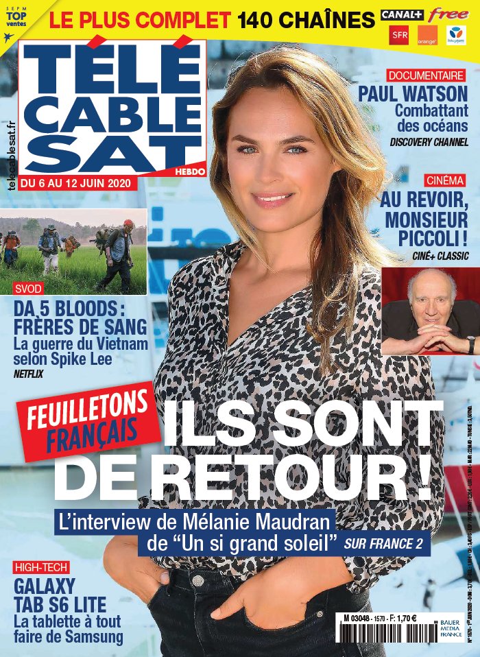 Télécâble Sat Hebdo 01 juin 2020 Télécâble Sat Hebdo N°1570 du 01 juin 2020 à télécharger sur iPad