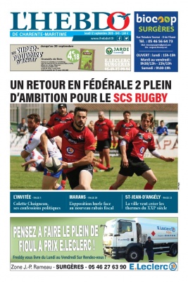 L'Hebdo de Charente Maritime N°1141 du 12 septembre 2019 à télécharger sur iPad