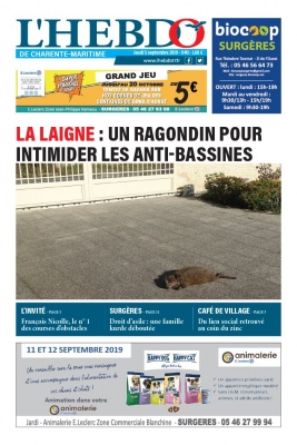 L'Hebdo de Charente Maritime N°1140 du 05 septembre 2019 à télécharger sur iPad