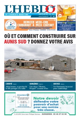 L'Hebdo de Charente Maritime N°1139 du 29 août 2019 à télécharger sur iPad