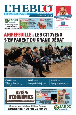 L'Hebdo de Charente Maritime N°1110 du 07 février 2019 à télécharger sur iPad