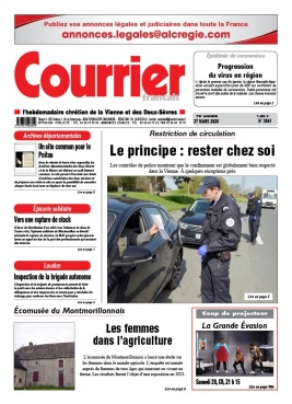 Courrier Français N°3941 du 27 mars 2020 à télécharger sur iPad
