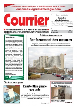 Courrier Français N°3940 du 20 mars 2020 à télécharger sur iPad
