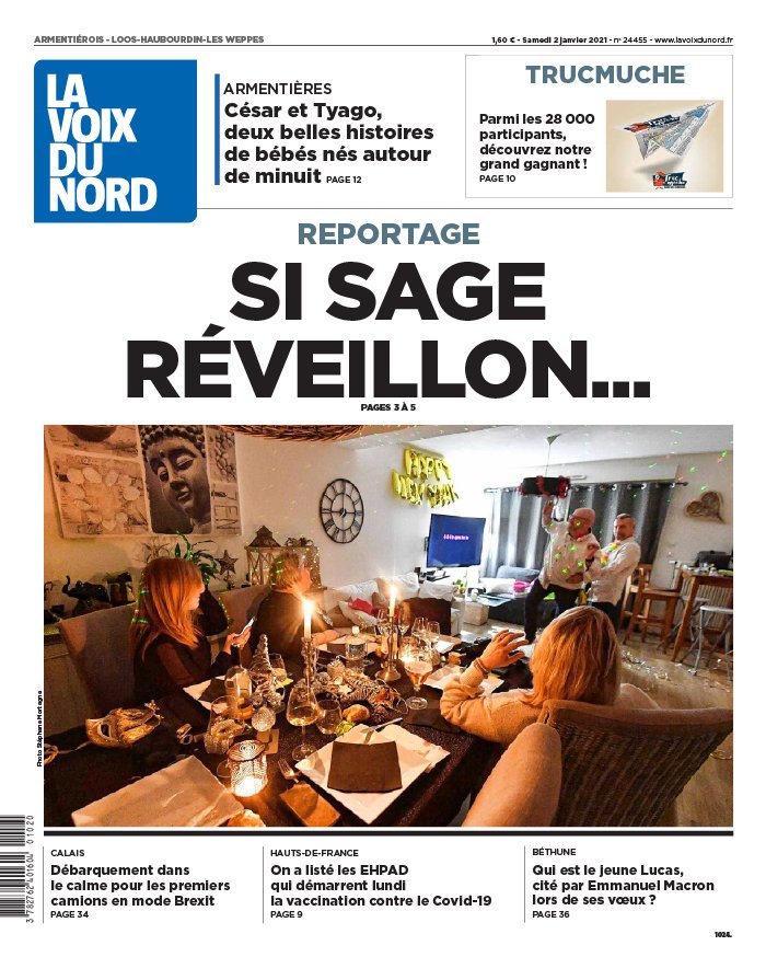 La Voix Du Nord N Du 02 Janvier 21 A Telecharger Sur Ipad