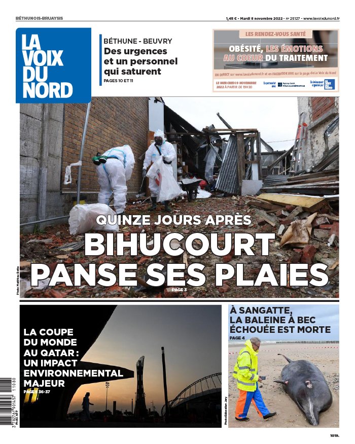 La Voix du Nord N°20221108 du 08 novembre 2022 à télécharger sur iPad
