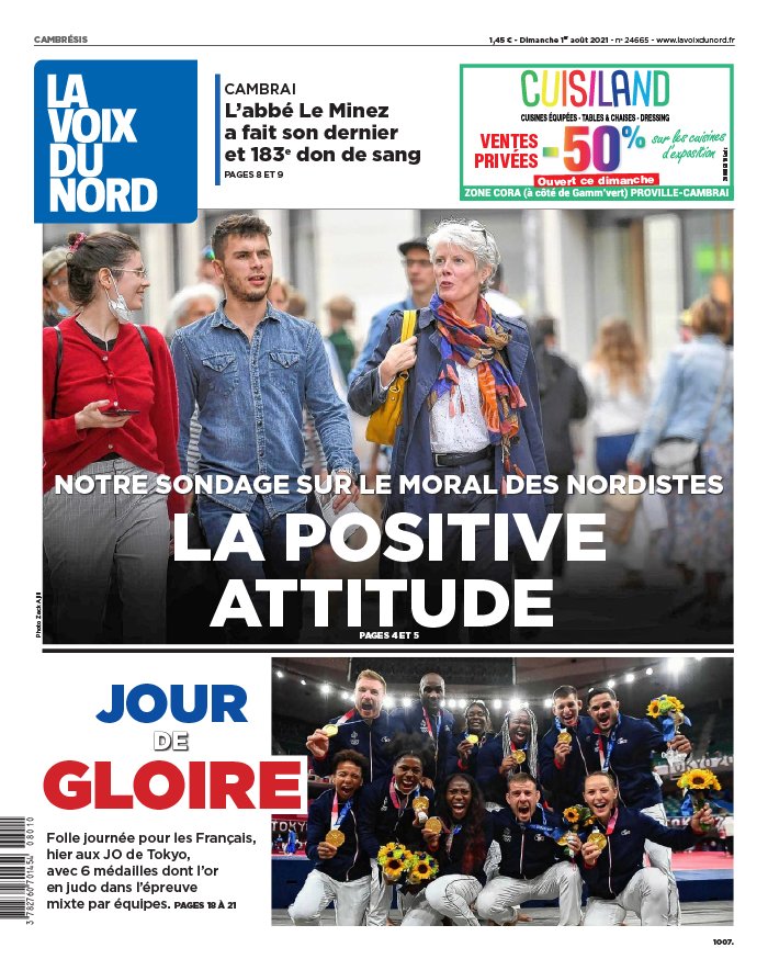 La Voix du Nord N°20210801 du 01 août 2021 à télécharger sur iPad