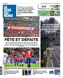 La Voix du Nord N°20191003 du 03 octobre 2019 à télécharger sur iPad