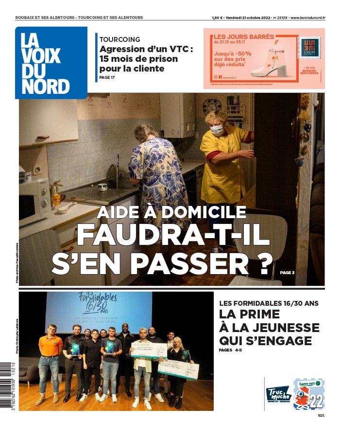 La Voix du Nord N°20221021 du 21 octobre 2022 à télécharger sur iPad