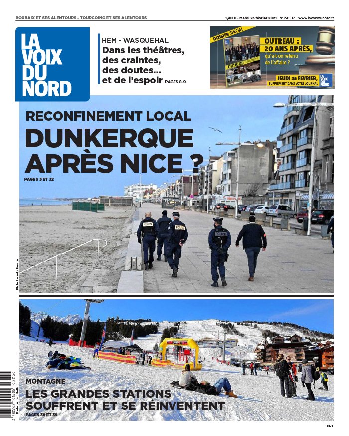 La Voix du Nord - Roubaix and Surroundings of February 23, 2021