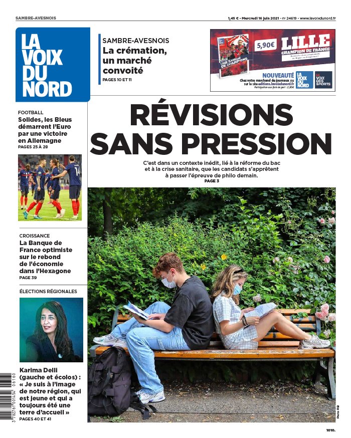 La Voix Du Nord Service Suspension Abonnement La Voix du Nord N°20210616 du 16 juin 2021 à télécharger sur iPad