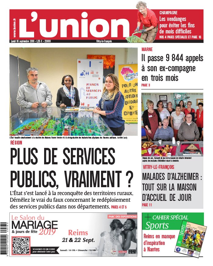 L'Union 16 septembre 2019 Abonnement à L’Union Pas Cher avec le BOUQUET INFO ePresse.fr