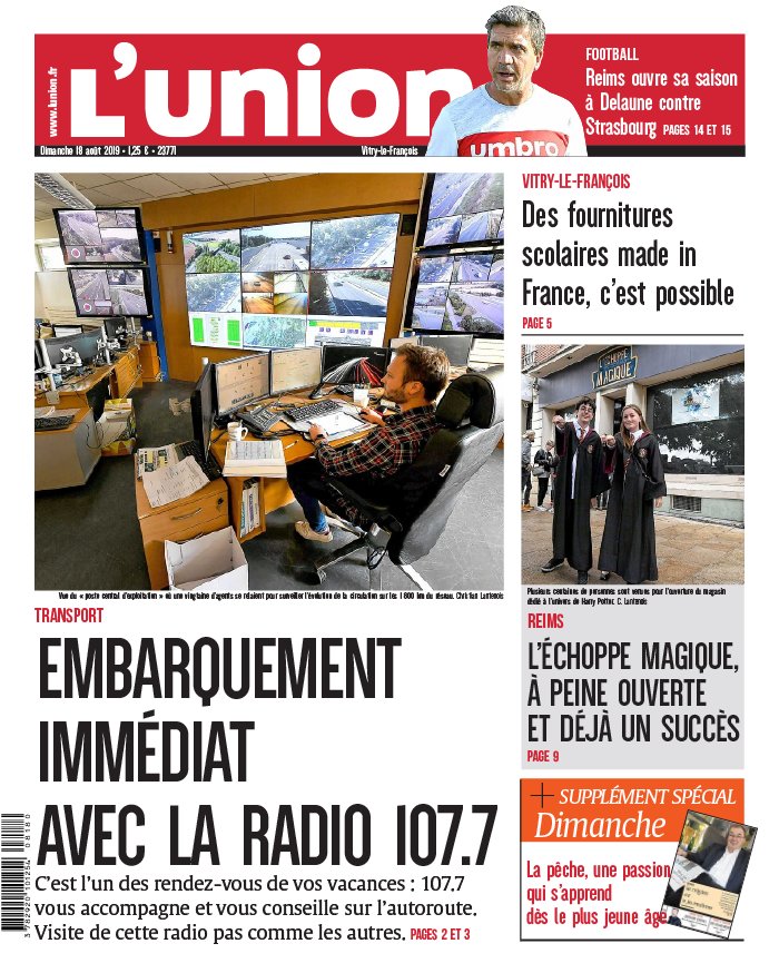 L'Union 18 août 2019 Abonnement à L’Union Pas Cher avec le BOUQUET INFO ePresse.fr