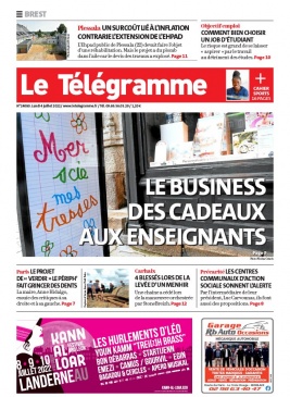 Le Télégramme 04 juillet 2022 Abonnement Le Télégramme Pas Cher avec BOUQUET INFO ePresse.fr