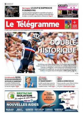 Le Télégramme 27 septembre 2021 Abonnement Le Télégramme Pas Cher avec BOUQUET INFO ePresse.fr