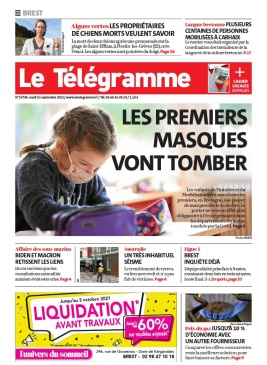 Le Télégramme 23 septembre 2021 Abonnement Le Télégramme Pas Cher avec BOUQUET INFO ePresse.fr